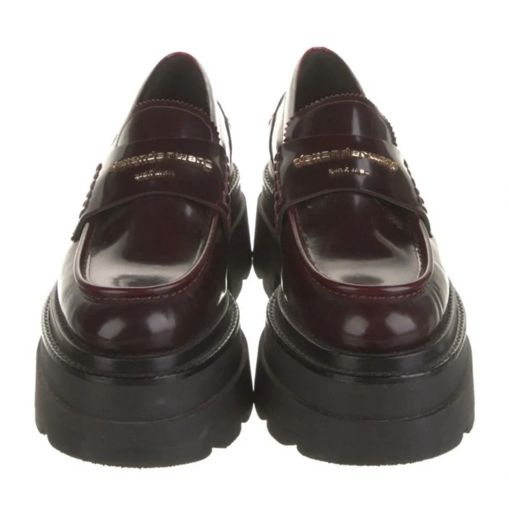 Alexander Wang Burgundy carter platform loafer in leather - Picture 1 of 3